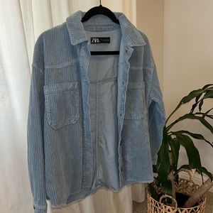 zara corduroy shacket